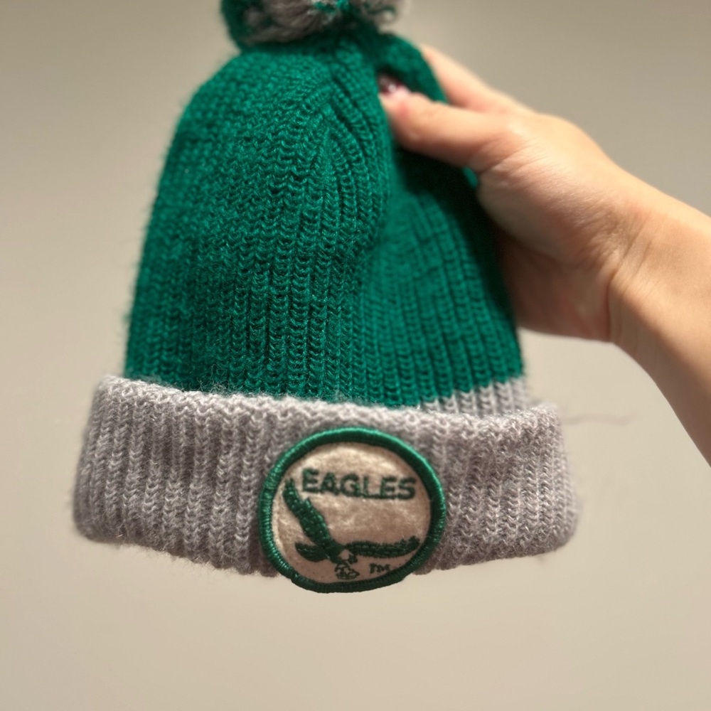 Green and Gray Kids Beanie